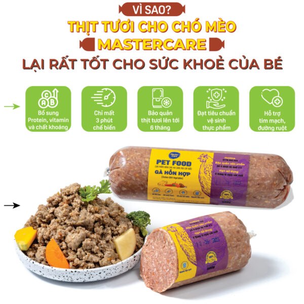 Thức Ăn Tươi Cho Chó Mèo Mastercare Vị Gà-2