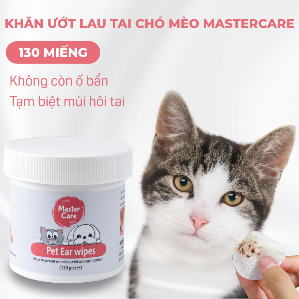 THÔNG TIN KHĂN ƯỚT LAU TAI CHO CHÓ MÈO MASTERCARE