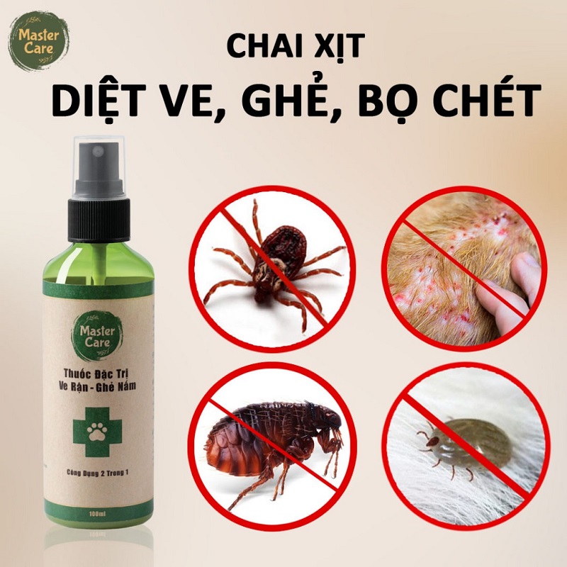 Thuốc xịt trị ve ghẻ MasterCare For Pet