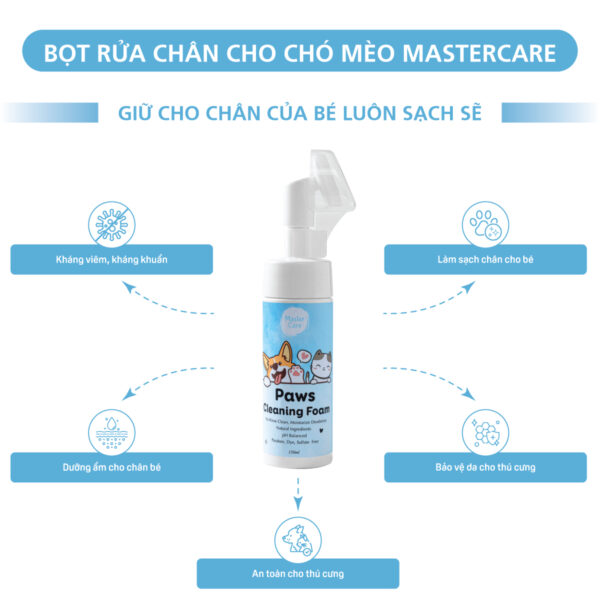 Bọt rửa chân chó mèo MasterCare-2