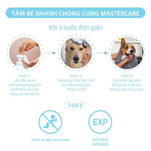 Bọt tắm khô cho chó MasterCare-4