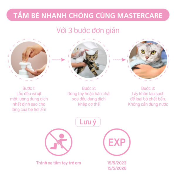 Bọt tắm khô cho mèo MasterCare-3