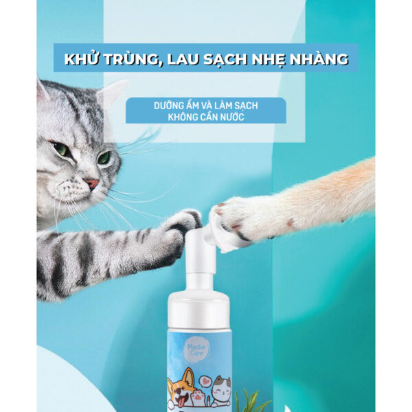 Bọt rửa chân chó mèo MasterCare-công dụng