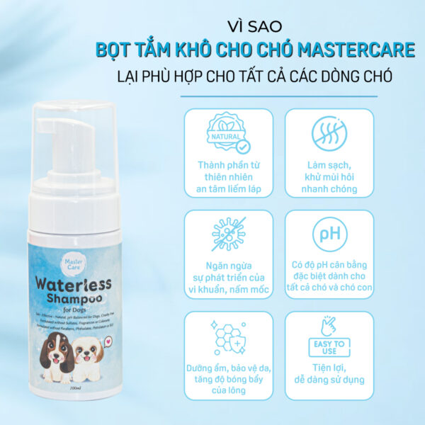 Bọt tắm khô cho chó MasterCare