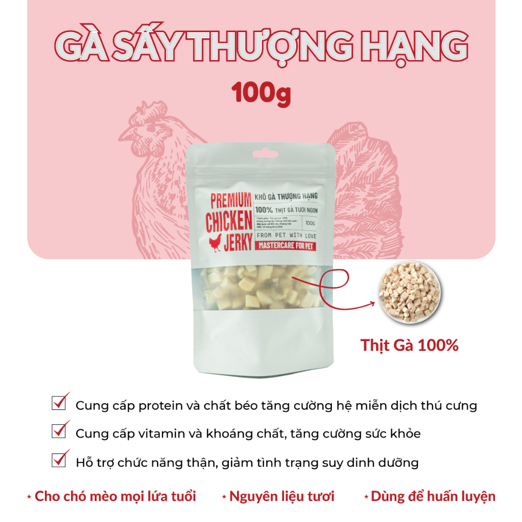 THÔNG TIN SẢN PHẨM GÀ SẤY KHÔ CHO MÈO MASTERCARE