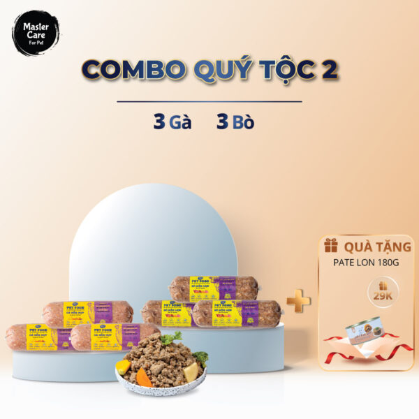 Combo thức ăn tươi Quý Tộc 2 MasterCare For Pet