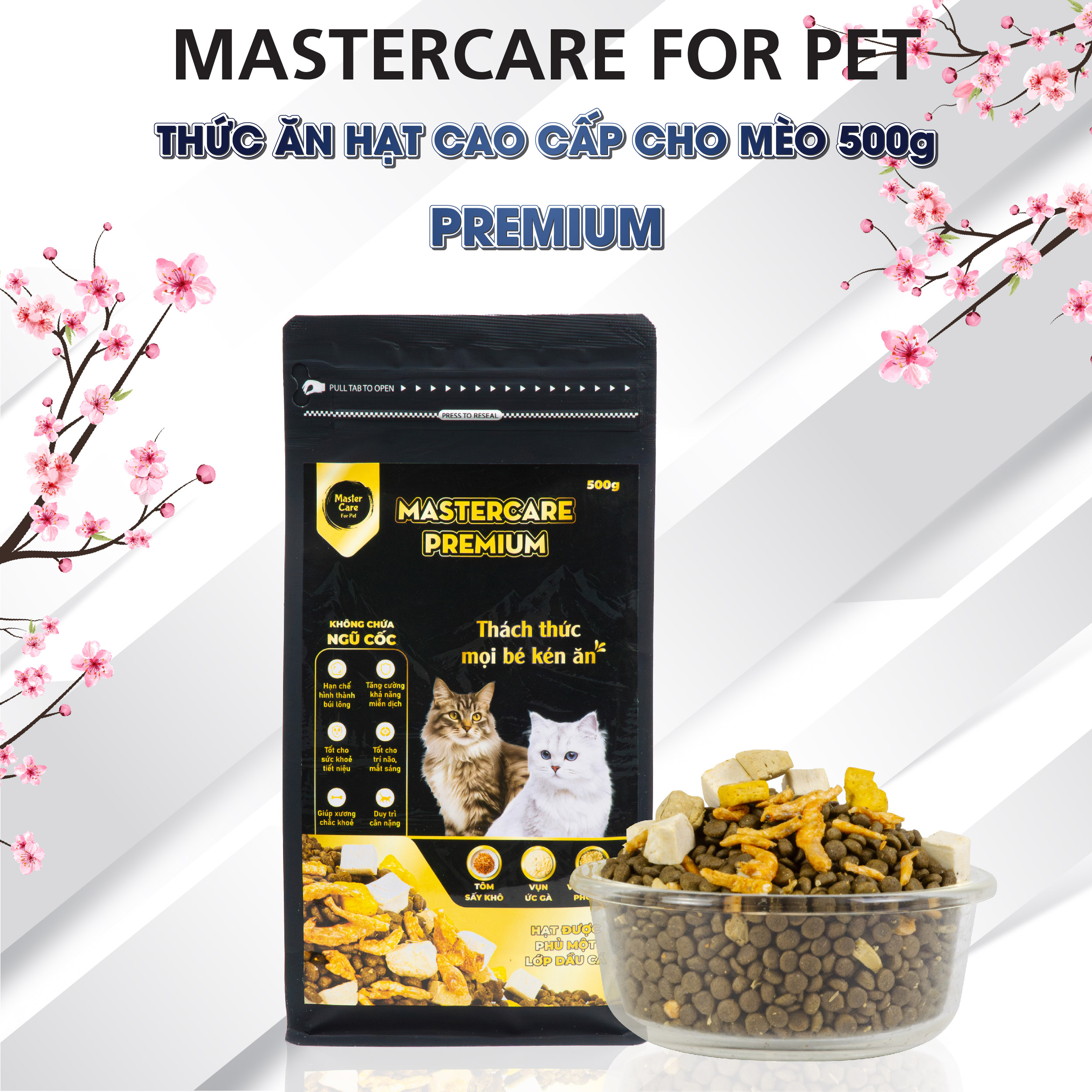 Ưu điểm của hạt cho mèo MasterCare Premium