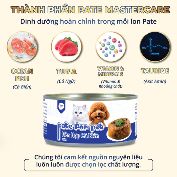 Thành phần Pate cá ngừ cho chó mèo MasterCare